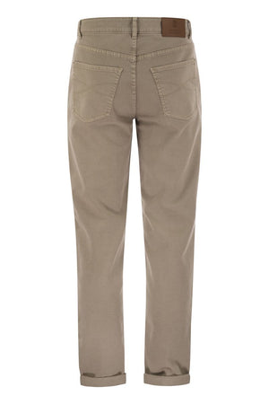 BRUNELLO CUCINELLI Men's Traditional Fit Light Comfort-Dyed Denim Trousers - SS24