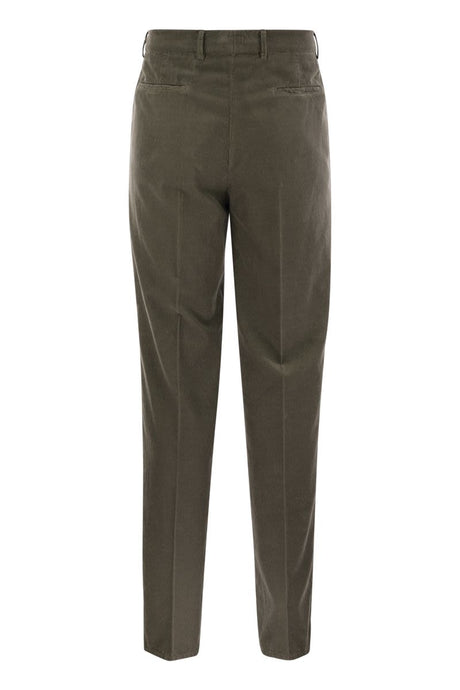 BRUNELLO CUCINELLI Leisure Fit Trousers in Garment Dyed Cotton Corduroy