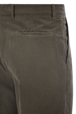 BRUNELLO CUCINELLI Leisure Fit Trousers in Garment Dyed Cotton Corduroy