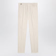 BRUNELLO CUCINELLI Classic White Cotton Trousers for Men