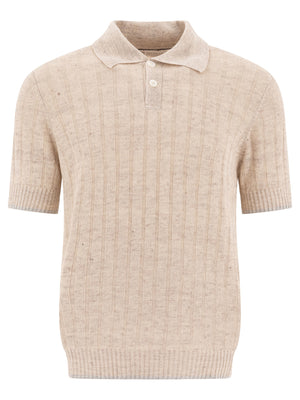 BRUNELLO CUCINELLI Short Sleeve Polo Neck Sweater