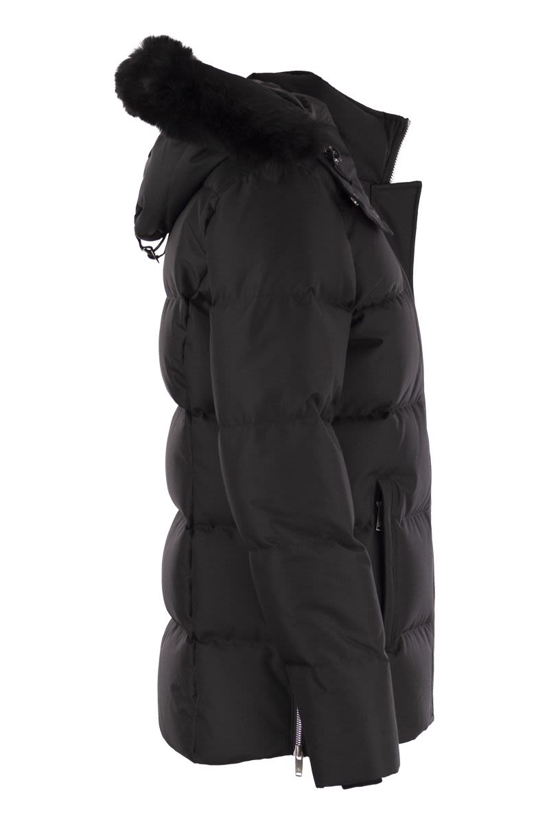 MOOSE KNUCKLES Cloud 3Q Hooded Tech Fabric Down Jacket