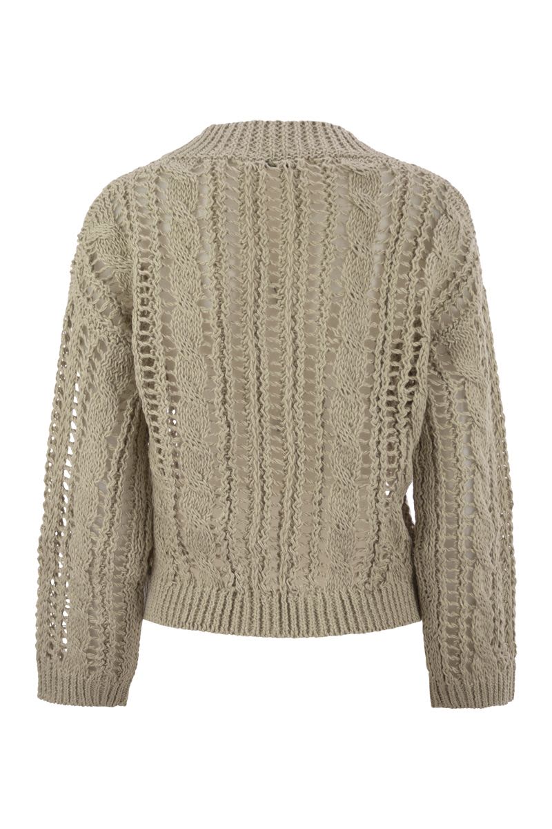 BRUNELLO CUCINELLI Cable & Mesh Jute and Cotton T-Shirt