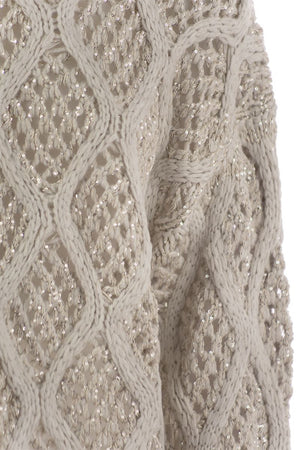 BRUNELLO CUCINELLI Luxe Cashmere Knit Sweater with Sequin Detail