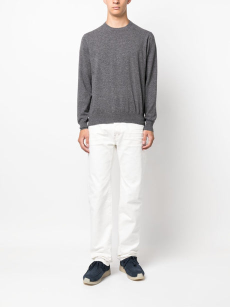 COLOMBO Cashmere-Blend Crewneck Sweater for Men - FW23