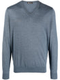 COLOMBO Men's V-Neck Cashmere-Silk Blend Sweater