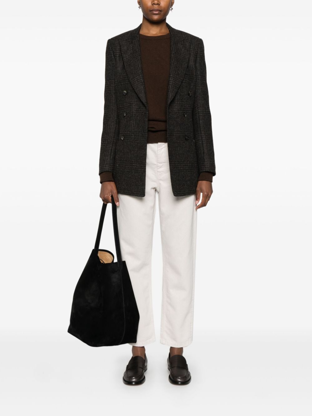 BRUNELLO CUCINELLI クラシックテーパードコットントラウザー - レディースアイボリー, FW24