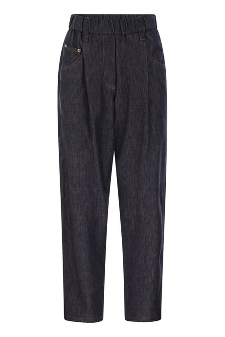 BRUNELLO CUCINELLI Lightweight Denim Five-Pocket Trousers