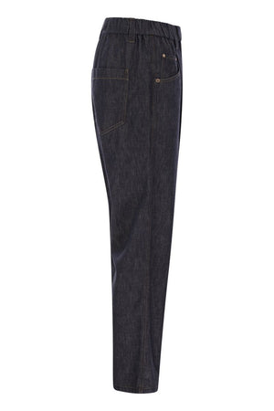 BRUNELLO CUCINELLI Lightweight Denim Five-Pocket Trousers