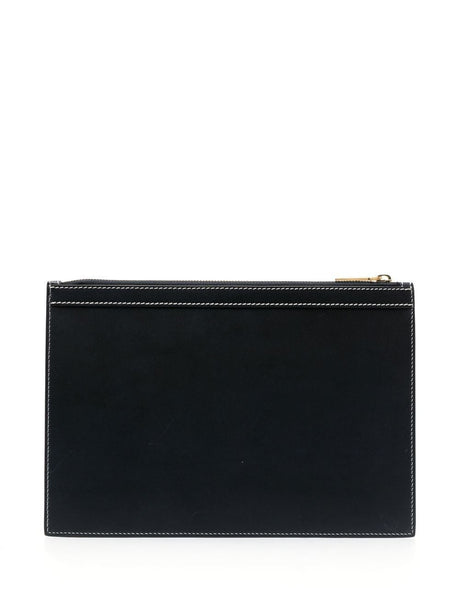 THOM BROWNE Mini Tablet Holder with Zipper Closure for Men