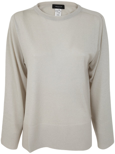 FABIANA FILIPPI Lurex Crew Neck Sweater for Women - FW23 Collection