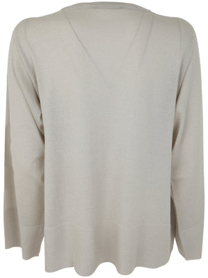 FABIANA FILIPPI Lurex Crew Neck Sweater for Women - FW23 Collection