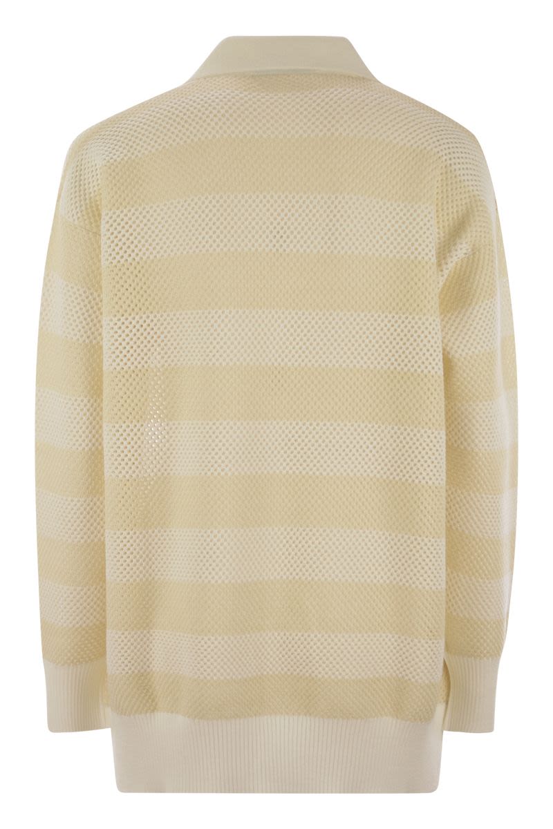 FABIANA FILIPPI Oversized Polo-Neck Wool Blend Sweater