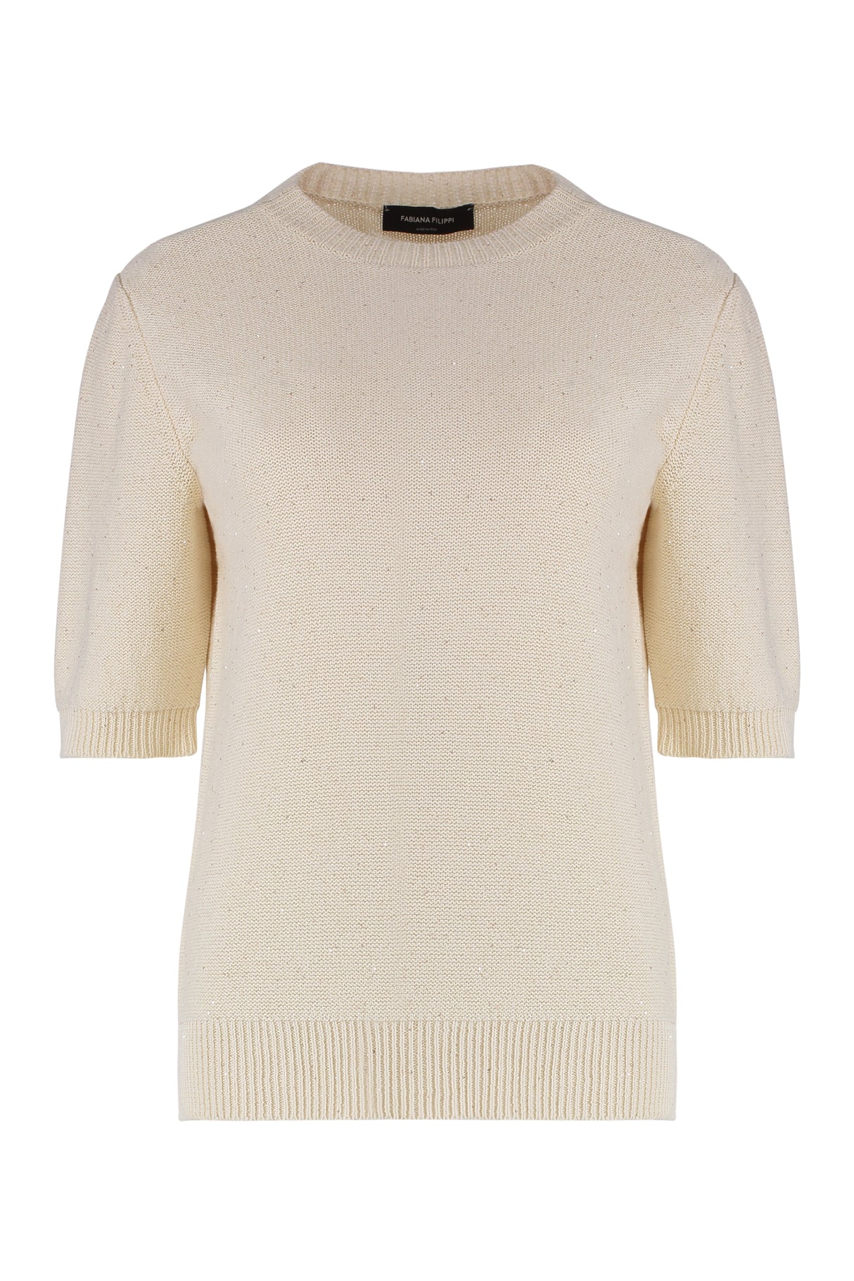 FABIANA FILIPPI Short Sleeve Sequin Sweater