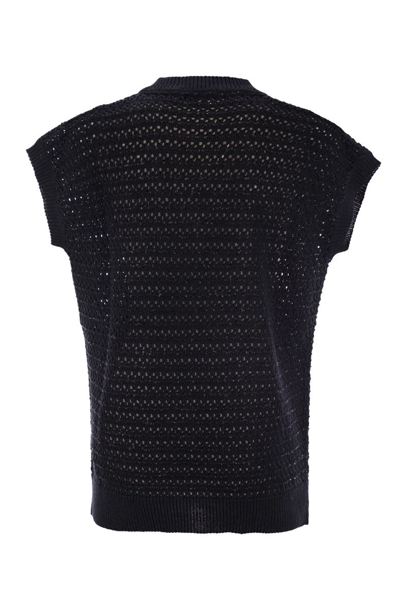 FABIANA FILIPPI Cotton Crochet Jumper with Sequins