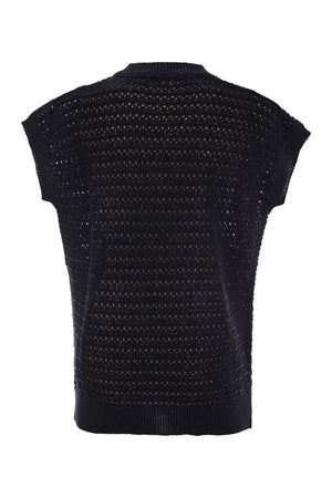 FABIANA FILIPPI Cotton Crochet Jumper with Sequins