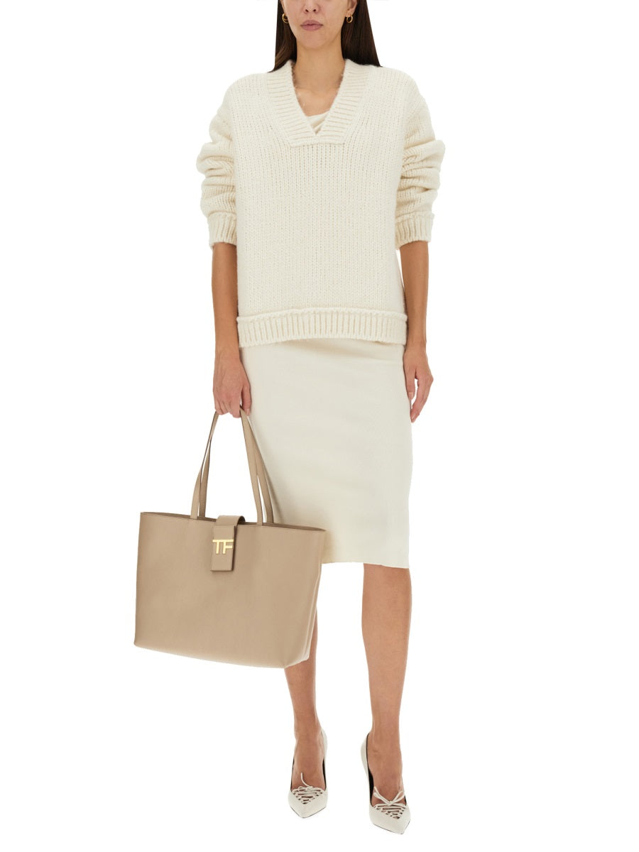 TOM FORD V-Neck Wool Blend Sweater