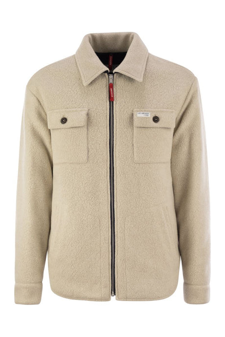 FAY Men's Regular Fit Wool Trucker Jacket