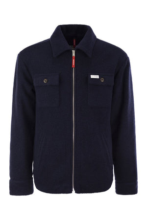 FAY Men's Regular Fit Wool Trucker Jacket