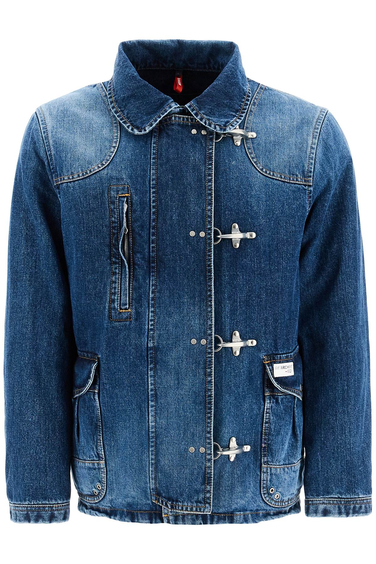 FAY ARCHIVE 4 Hooks Workwear-Inspired Denim Jacket