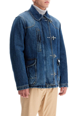 FAY ARCHIVE 4 Hooks Workwear-Inspired Denim Jacket