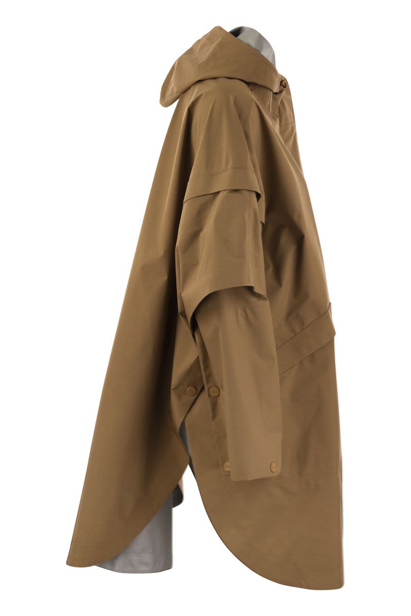 HERNO Removable Sleeve Midi Cape Jacket