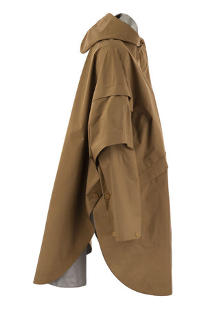 HERNO Removable Sleeve Midi Cape Jacket