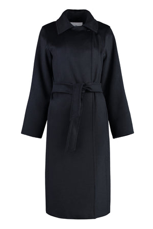 MAX MARA Cashmere Jacket with Coordinated Waist Belt and Back Slit