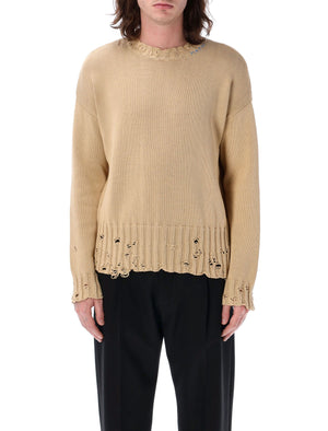 MARNI Relaxed Broken Crewneck Knit Sweater