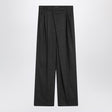 BRUNELLO CUCINELLI Wide-Leg Wool Trousers for Women - Dark Grey