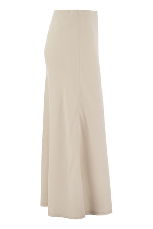 BRUNELLO CUCINELLI Flute Skirt in Comfort Viscose Twill