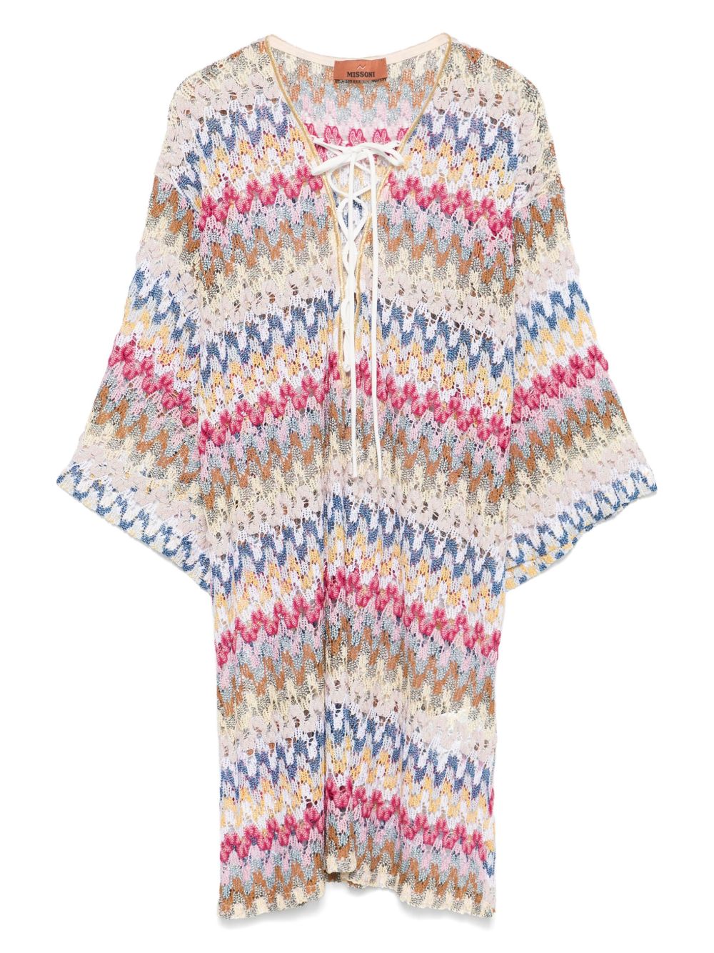 MISSONI Women's Short Kaftan with Front Tie Fastening