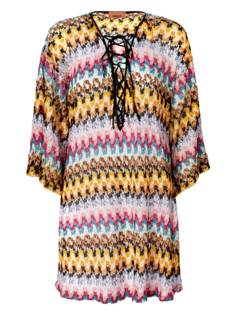 MISSONI Women's Short Kaftan with Front Tie Fastening