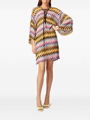 MISSONI Women's Short Kaftan with Front Tie Fastening