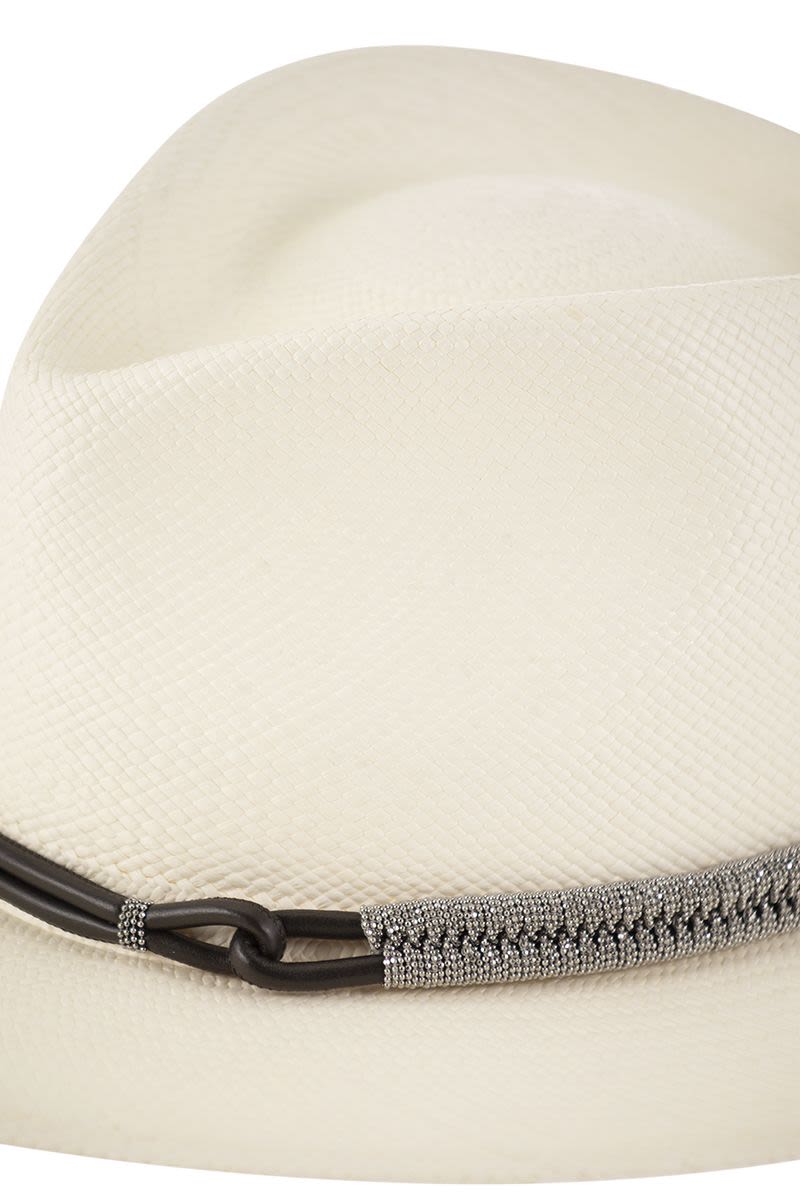 BRUNELLO CUCINELLI Chic Straw Hat with Elegant Band