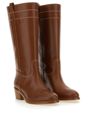 FAY Elegantly Crafted Leather Boot - Women's SS24 Collection