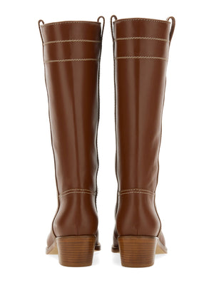 FAY Elegantly Crafted Leather Boot - Women's SS24 Collection