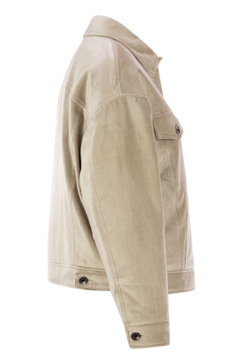 BRUNELLO CUCINELLI 女性用スリークベルベット4ポケットジャケット（サーモレ®パディング付き）