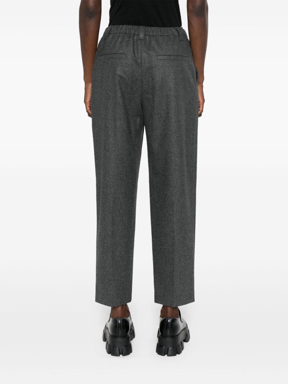 BRUNELLO CUCINELLI Women's Tapered Wool-Cashmere Trousers