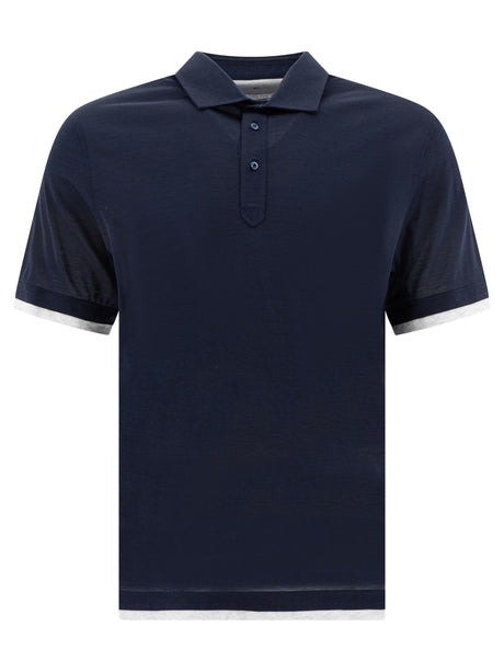 BRUNELLO CUCINELLI Men's Luxury Polo T-Shirt