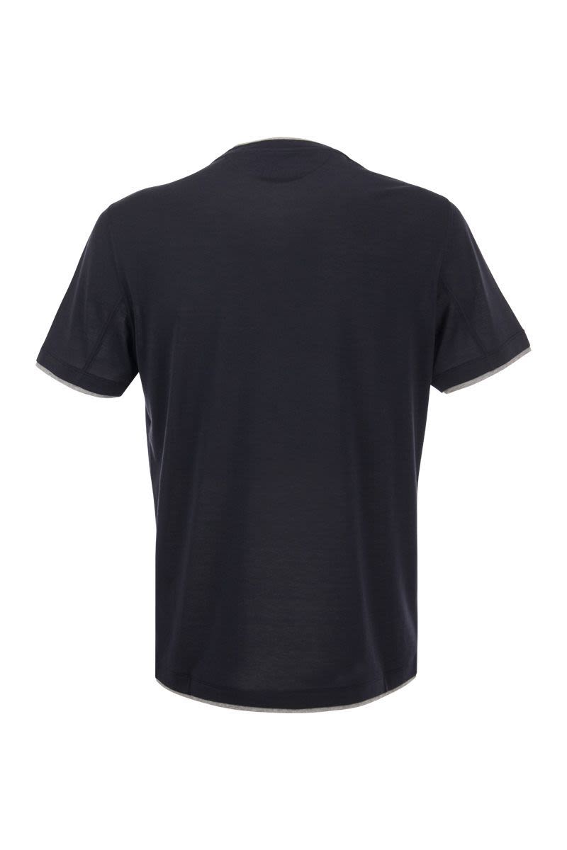 BRUNELLO CUCINELLI Silk and Cotton Layered T-Shirt