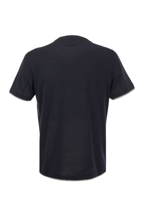 BRUNELLO CUCINELLI Silk and Cotton Layered T-Shirt