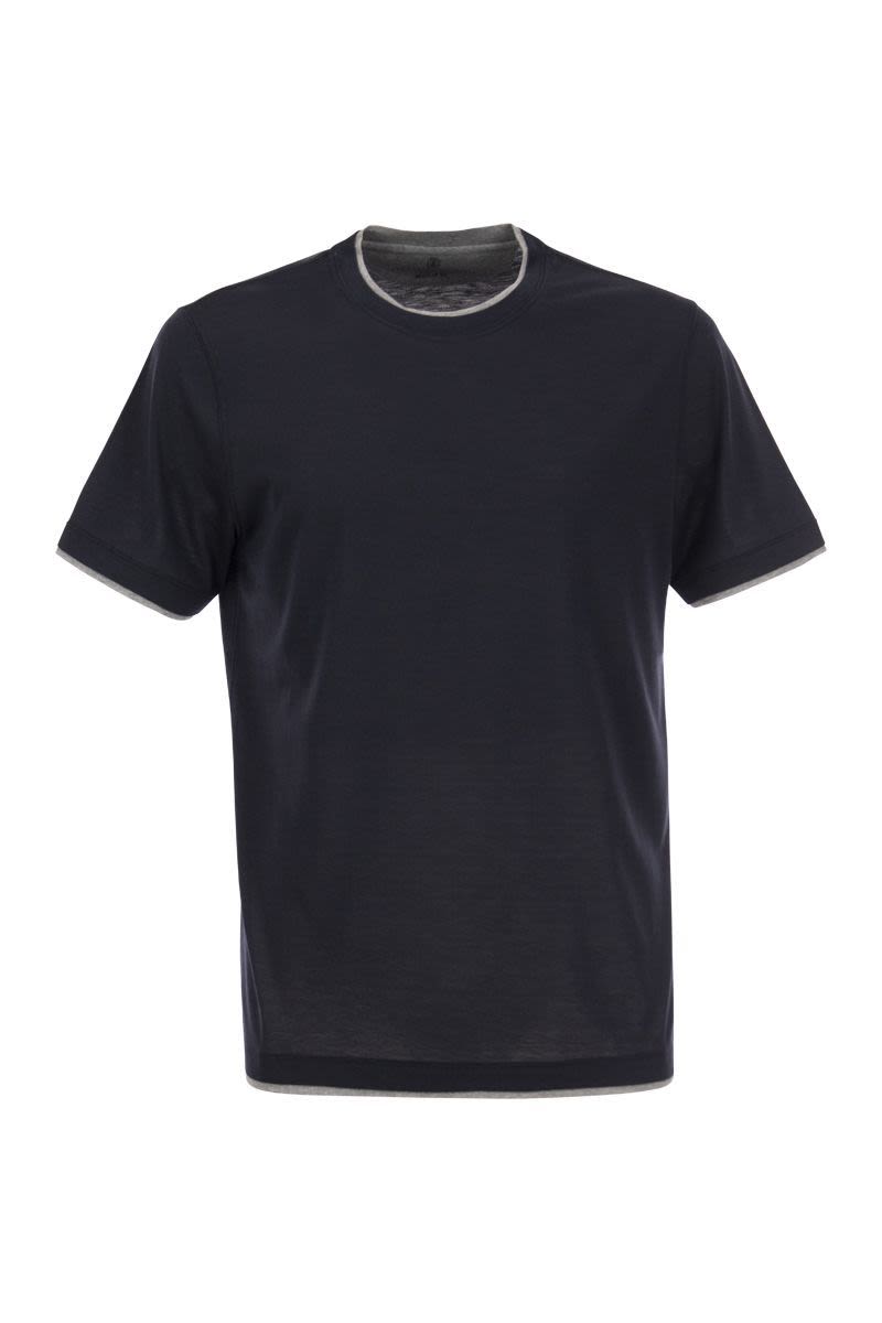 BRUNELLO CUCINELLI Silk and Cotton Layered T-Shirt