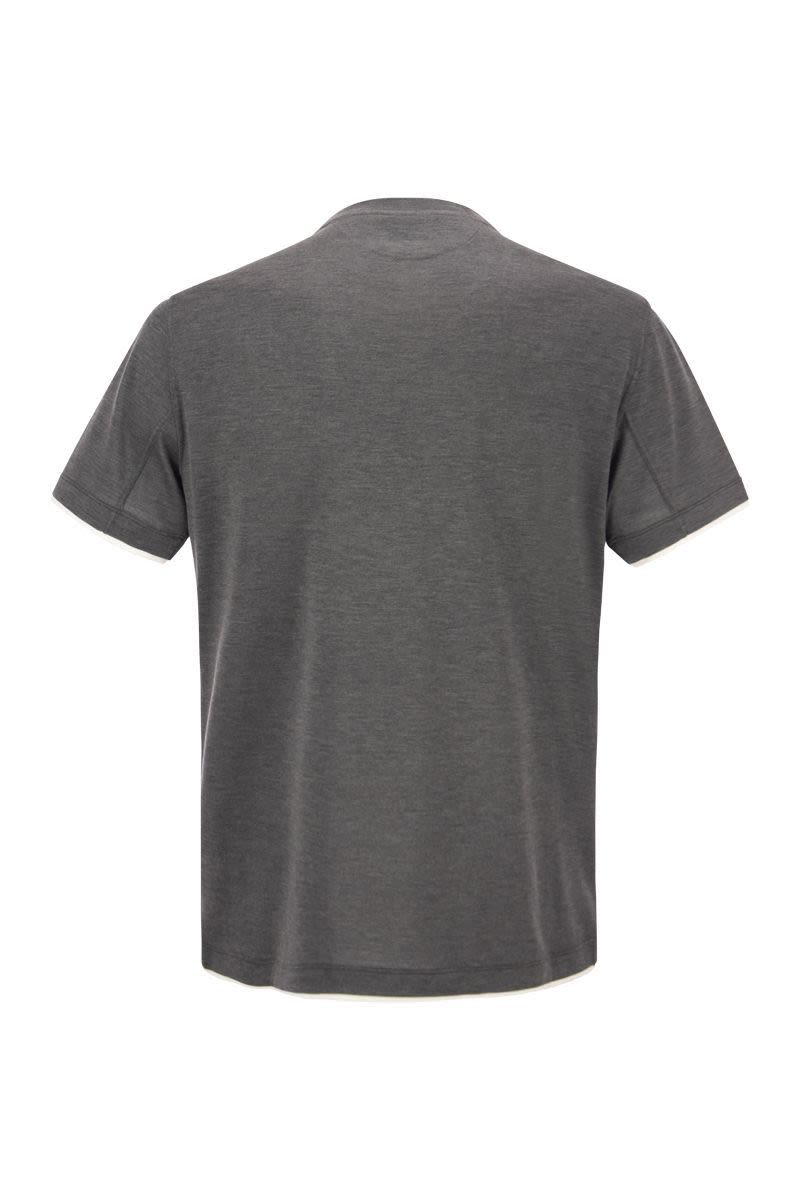 BRUNELLO CUCINELLI Silk and Cotton Layered T-Shirt