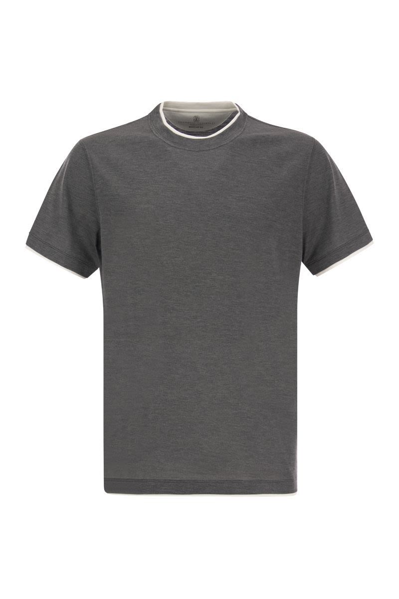 BRUNELLO CUCINELLI Silk and Cotton Layered T-Shirt