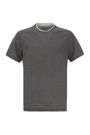 BRUNELLO CUCINELLI Silk and Cotton Layered T-Shirt