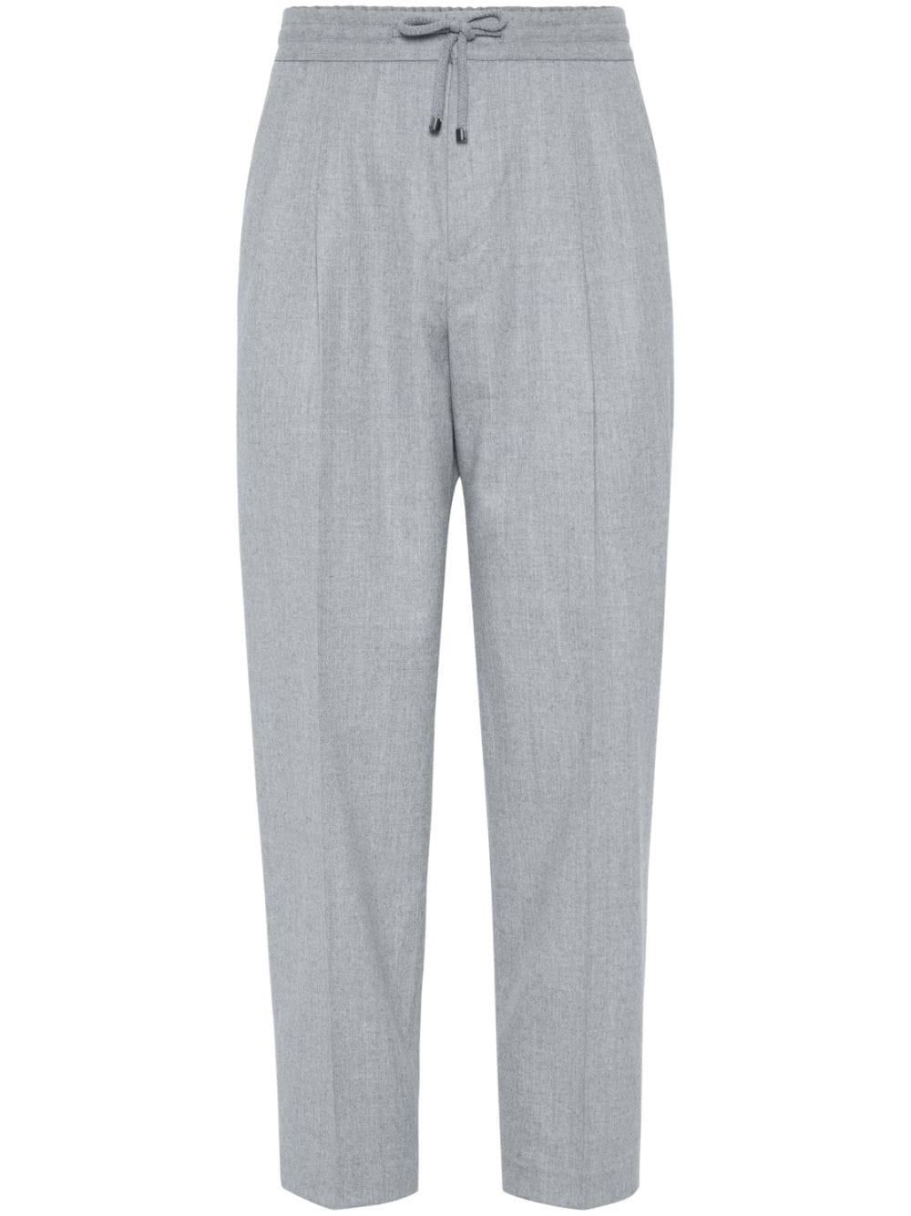 BRUNELLO CUCINELLI Men's Wool Trousers with Elastic Waistband