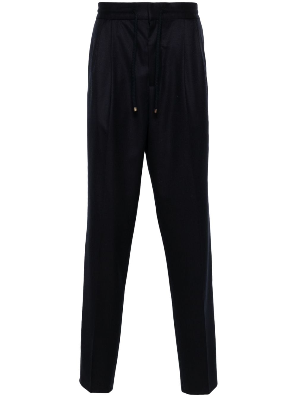 BRUNELLO CUCINELLI Mid-Rise Wool Trousers with Pleat Detailing