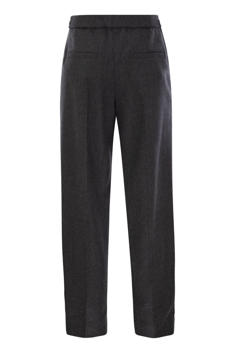 BRUNELLO CUCINELLI Baggy Sartorial Wool Trousers for Women - FW24 Collection