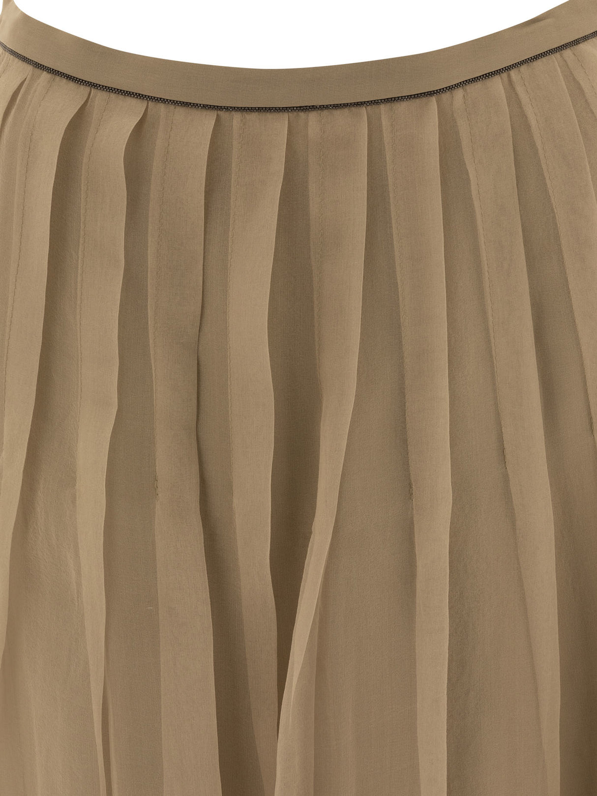 BRUNELLO CUCINELLI Pleated Chiffon Midi Skirt